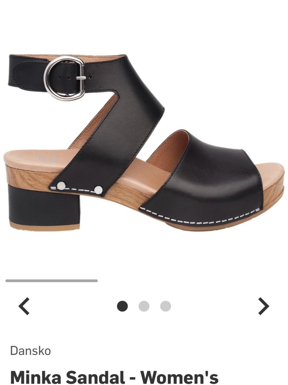Dansko. Women’s Black Platform Sandals with Ankle Buckle